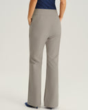 Gri Yüksek Bel Cepli Geniş Paça Pantolon