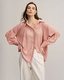 Pembe Büyük Boy Düğmeli Gömlek