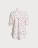 Sueña™ Bej Kalp Desenli Yarım Kol Bluz