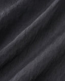 Siyah V Yaka Volanlı Bol Gömlek