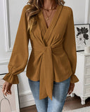 Karamel Dantelli Şair Kol Gömlek