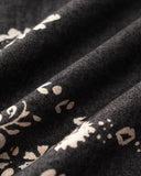 Siyah Çiçekli Fener Kollu Gömlek