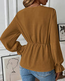 Karamel Dantelli Şair Kol Gömlek