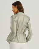 Yeşil Bol Düğmeli Gömlek