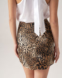 Sueña Bettydress-Kahverengi Leopar Mini Etek