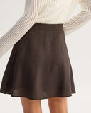 Sueña™ Kahverengi Cepli Yüksek Bel Etek