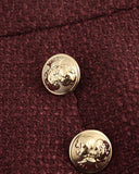 Şarap Kırmızısı Doğal Bel Düz Etek