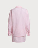 Sueña™ Pembe Çizgili Gömlek Etek Takımları