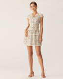 Sueña™ Çiçekli Beli Lastikli Dantelli Mini Etek