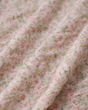 Sueña™ Pembe Çiçekli Beli Pileli Midi Etek