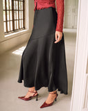 Siyah Yüksek Bel Denizkızı Etek