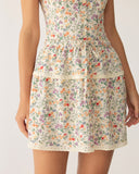 Sueña™ Çiçekli Beli Lastikli Dantelli Mini Etek