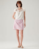 Sueña™ Beyaz Dantelli Kabarık Kol Tişört