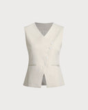 Sueña Bej Tek Sıra Yelek