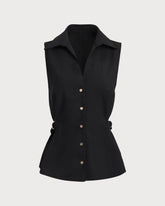 Sueña Siyah Tek Sıra Düğmeli Yelek