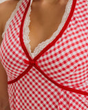 Sueña™ Kırmızı Kareli Askılı Tank Top