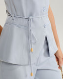 Mavi Düğmeli Atlet Üst