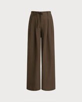 Kahve Geniş Paça Pantolon Günlük Pantolon