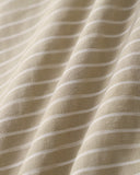 Sueña Haki Çizgili V Yaka Kolsuz Uzun Elbise