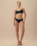Sueña™ Siyah Kontrast Fitilli Bikini Altı