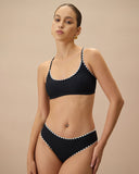 Sueña™ Siyah Kontrast Fitilli Bikini Altı