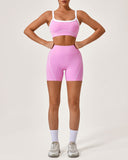 Sueña™ Pembe Kontrast Yoga Atleti