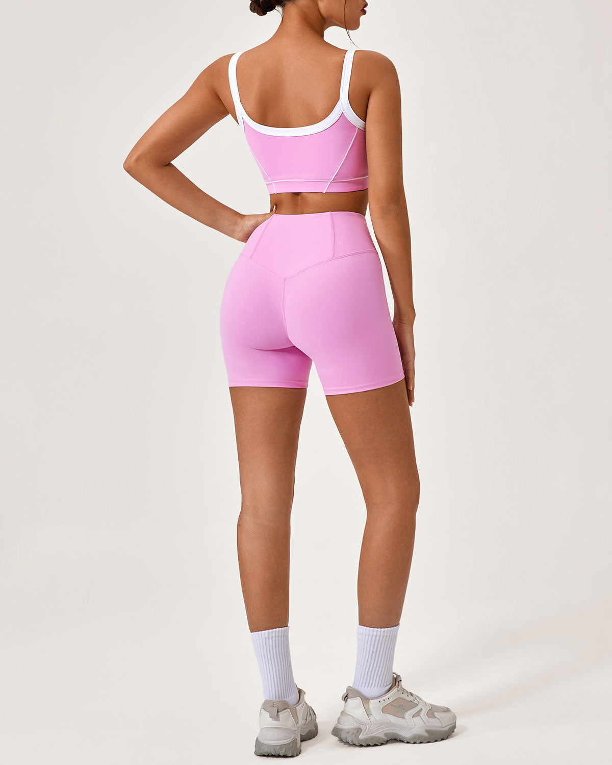 Sueña™ Pembe Kontrast Yoga Atleti