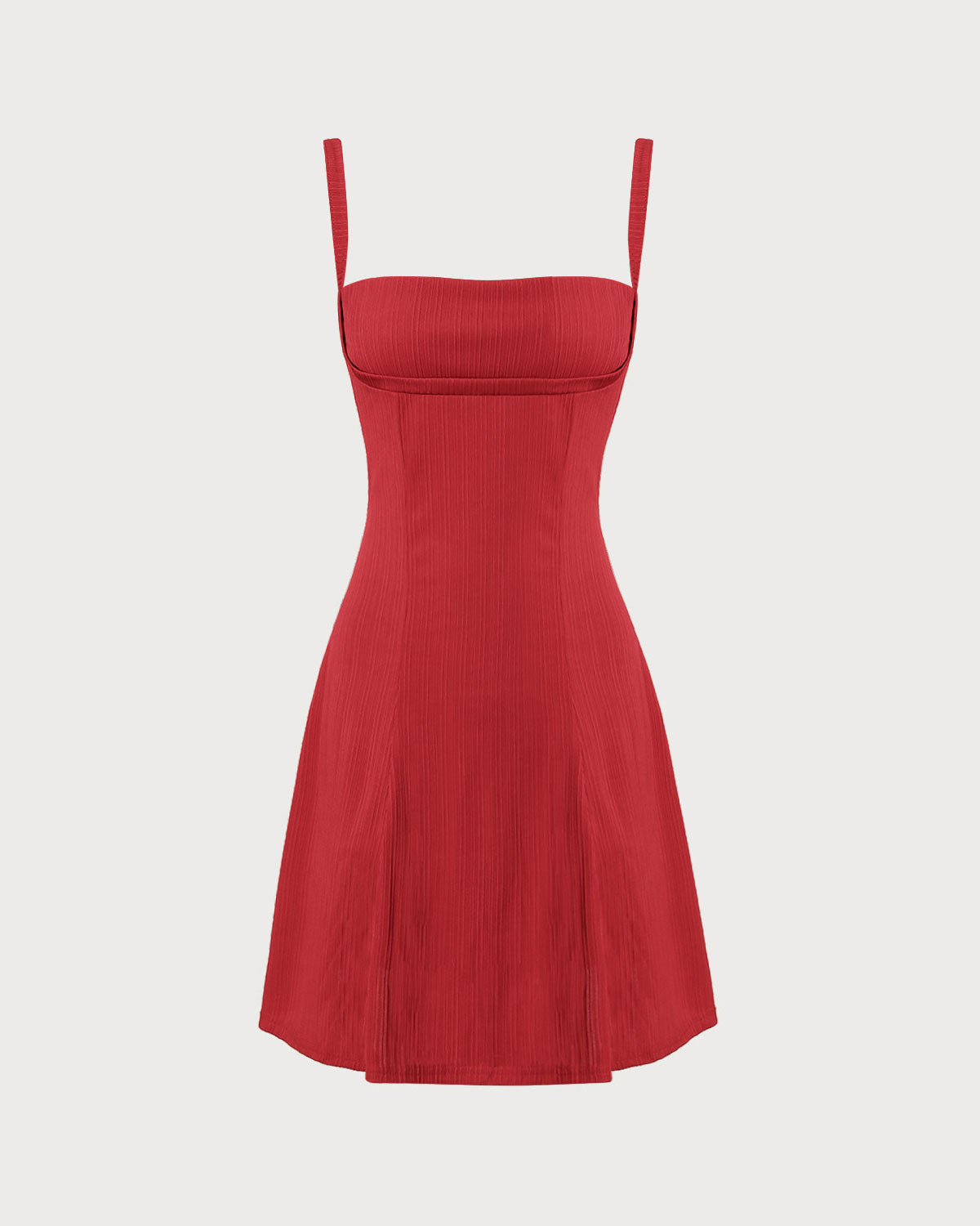 Sueña™ Kırmızı A Kesim Slip Mini Elbise