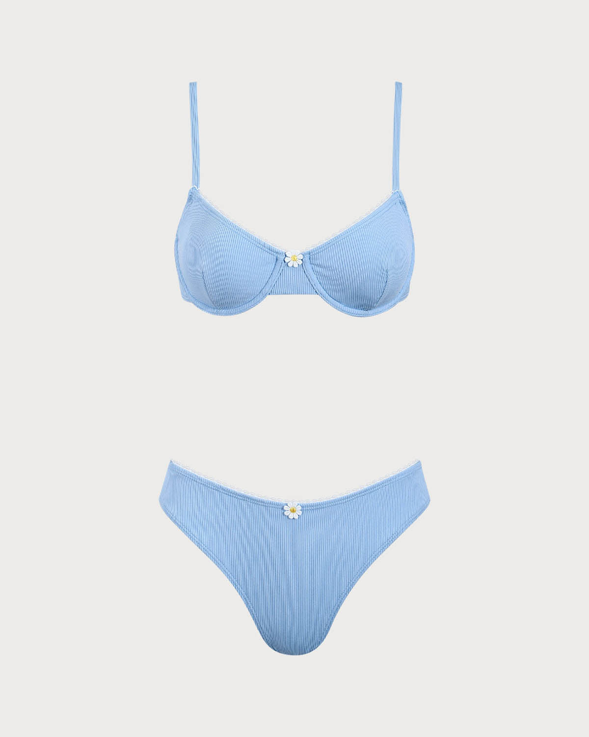Sueña™ Mavi Papatya Balenli Bikini Takımı