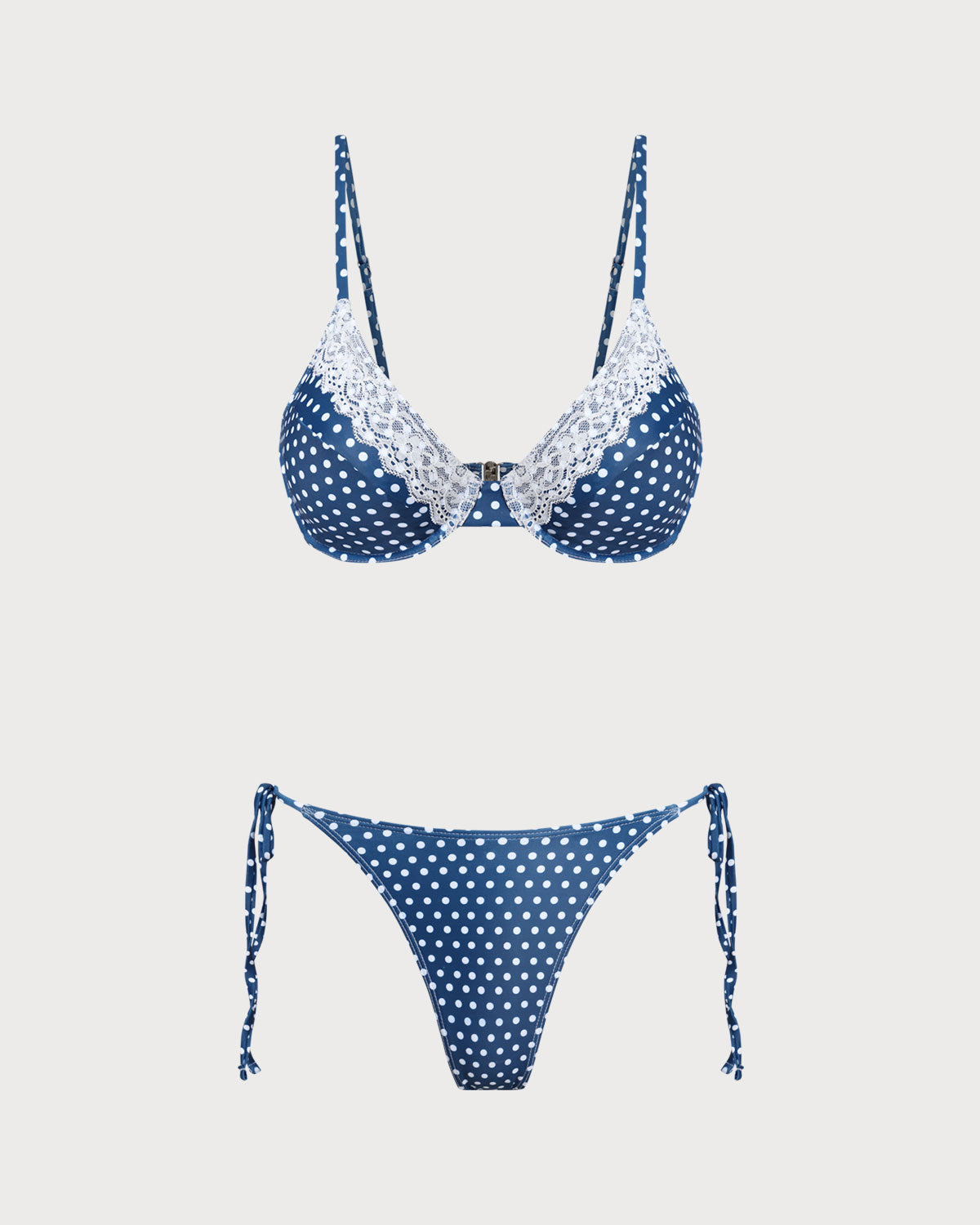 Sueña™ Mavi Polka Dot Balenli Bikini Takımı