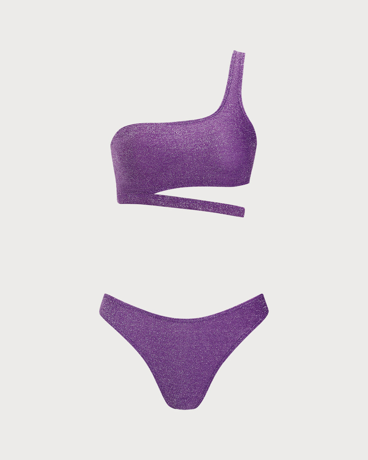 Sueña™ Mor Simli Tek Omuz Bikini Takımı