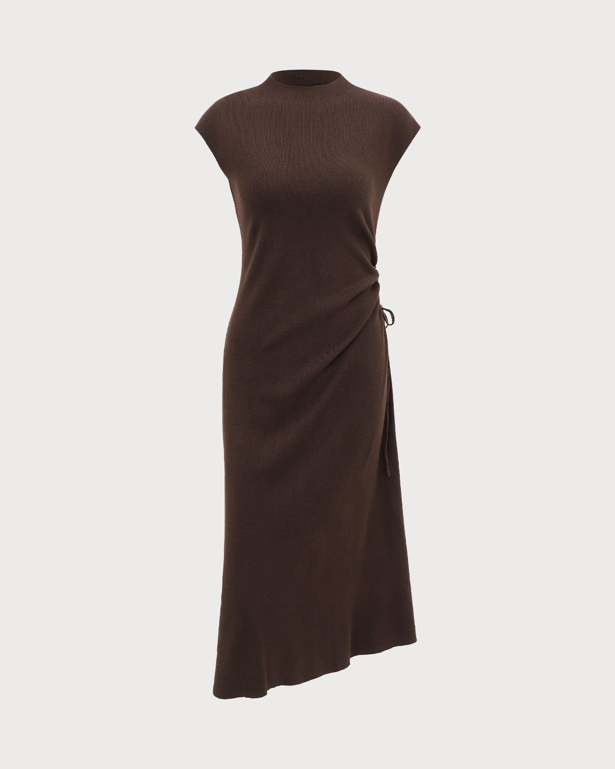 Sueña™ Kadın Kahve Bodycon Çift Taraflı Triko Elbise