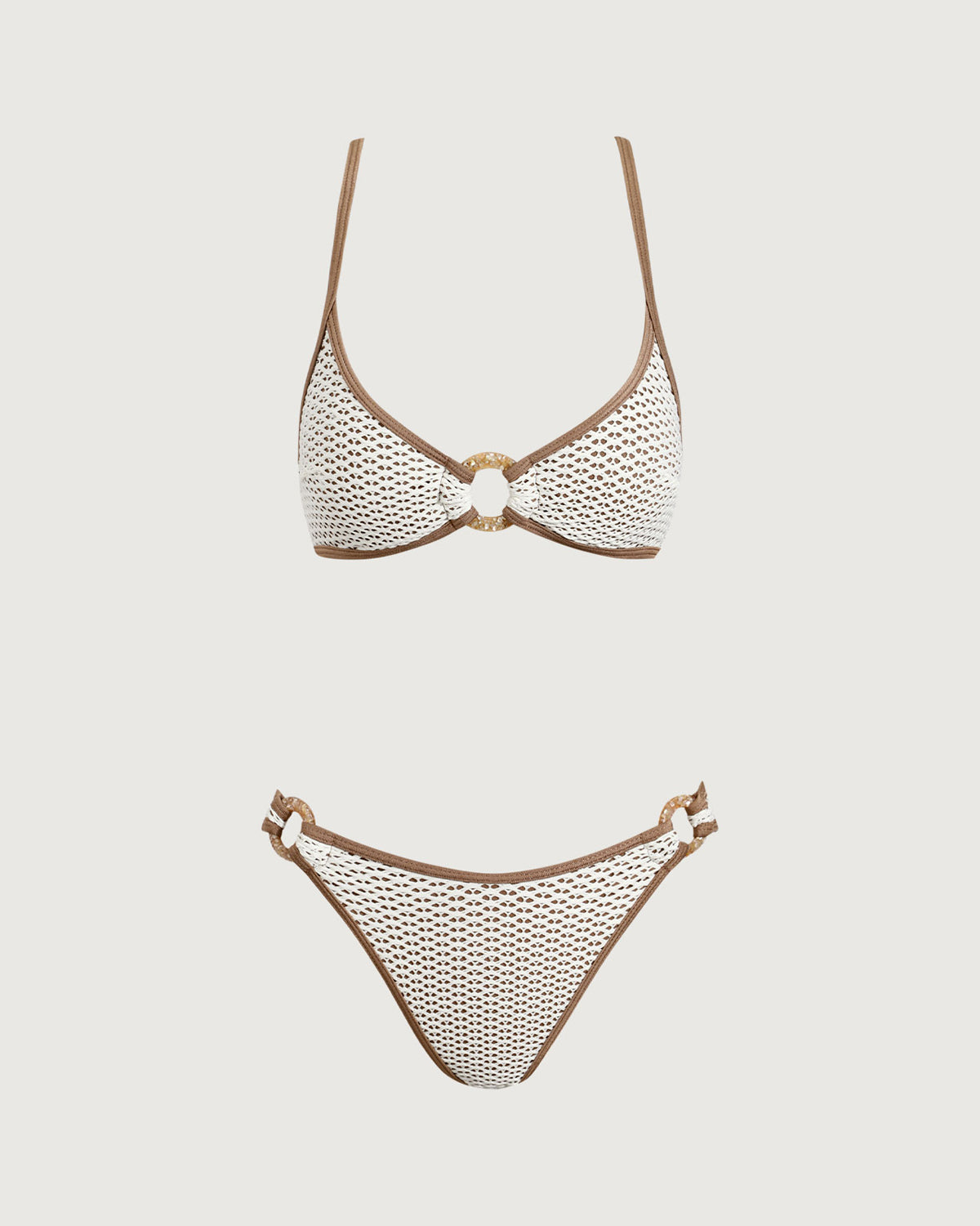 Sueña™ Kahverengi Kontrast O-Ringli Bikini Seti