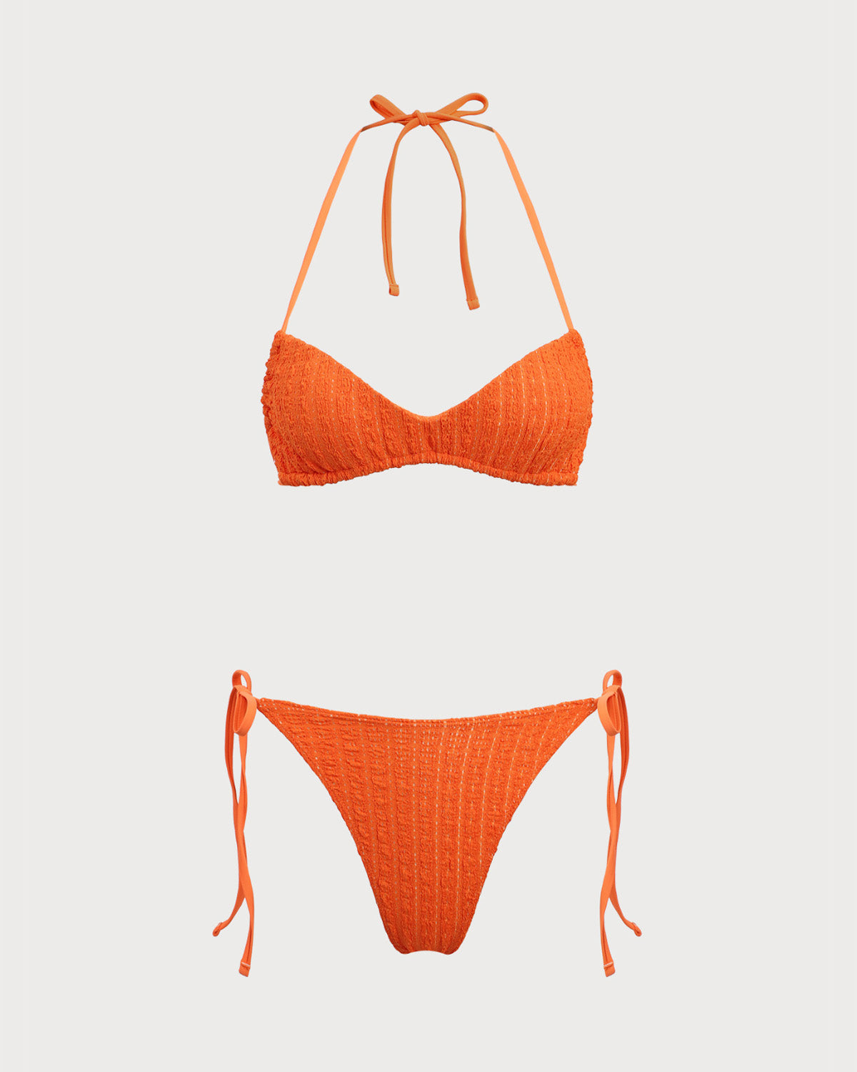 Sueña™ Turuncu Dokulu Büzgülü Bikini Takımı