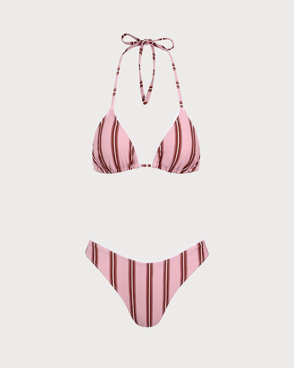 Sueña™ Pembe Çizgili Halter Bikini Takımı