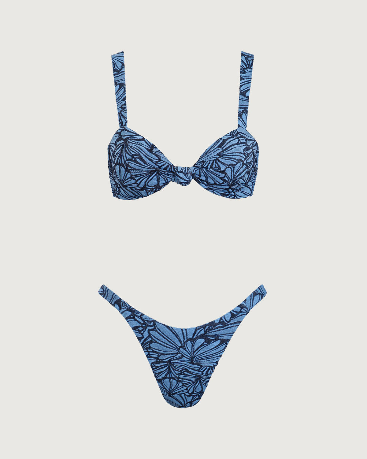 Sueña™ Mavi Geometrik Twist Bikini Takımı