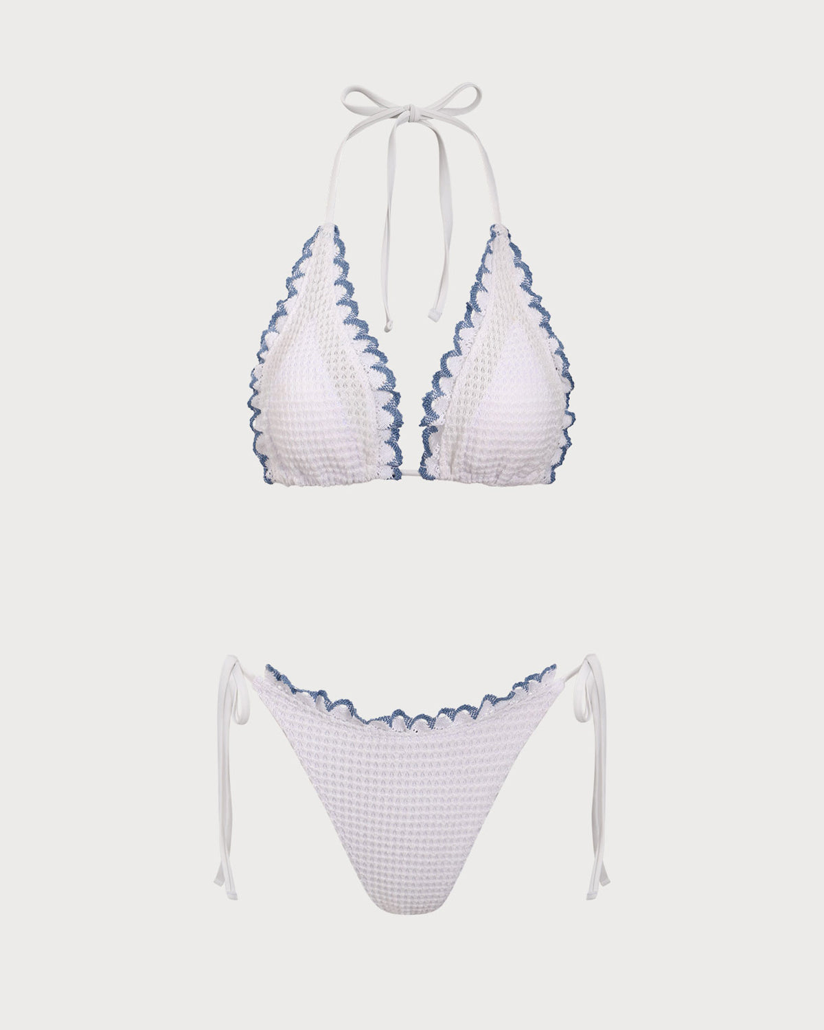Sueña™ Beyaz Kontrast Dantel Bikini Takımı