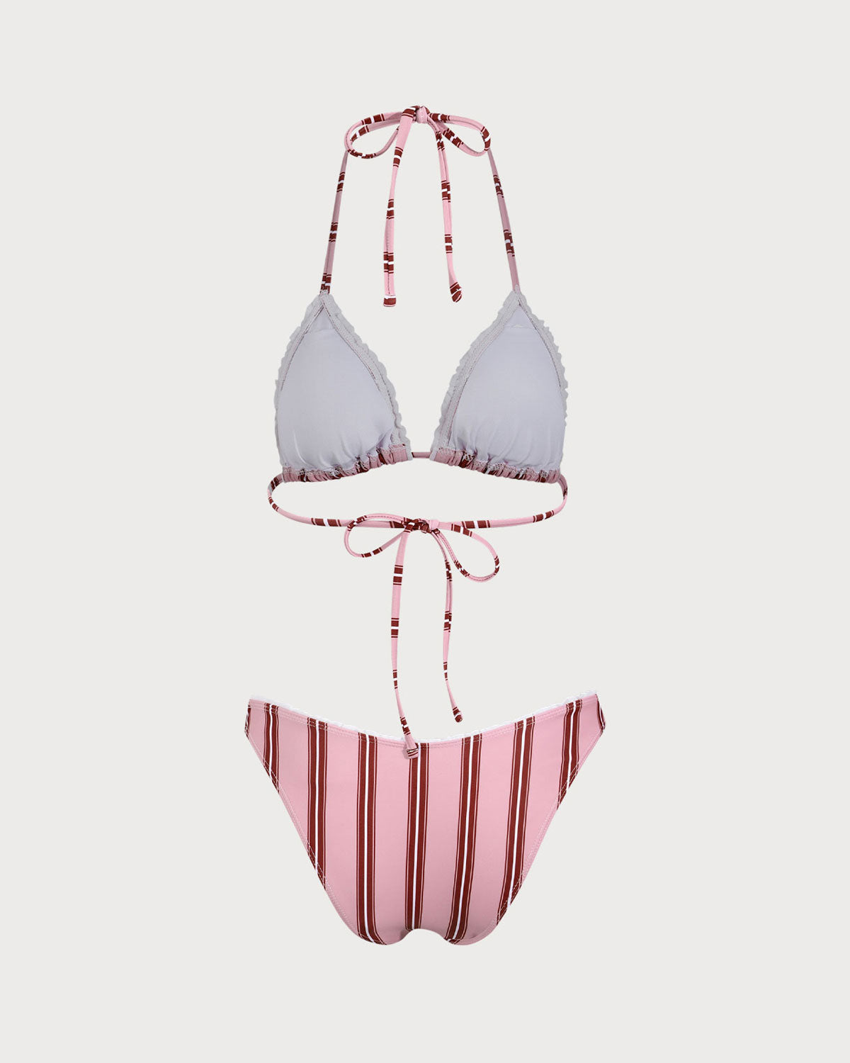 Sueña™ Pembe Çizgili Halter Bikini Takımı