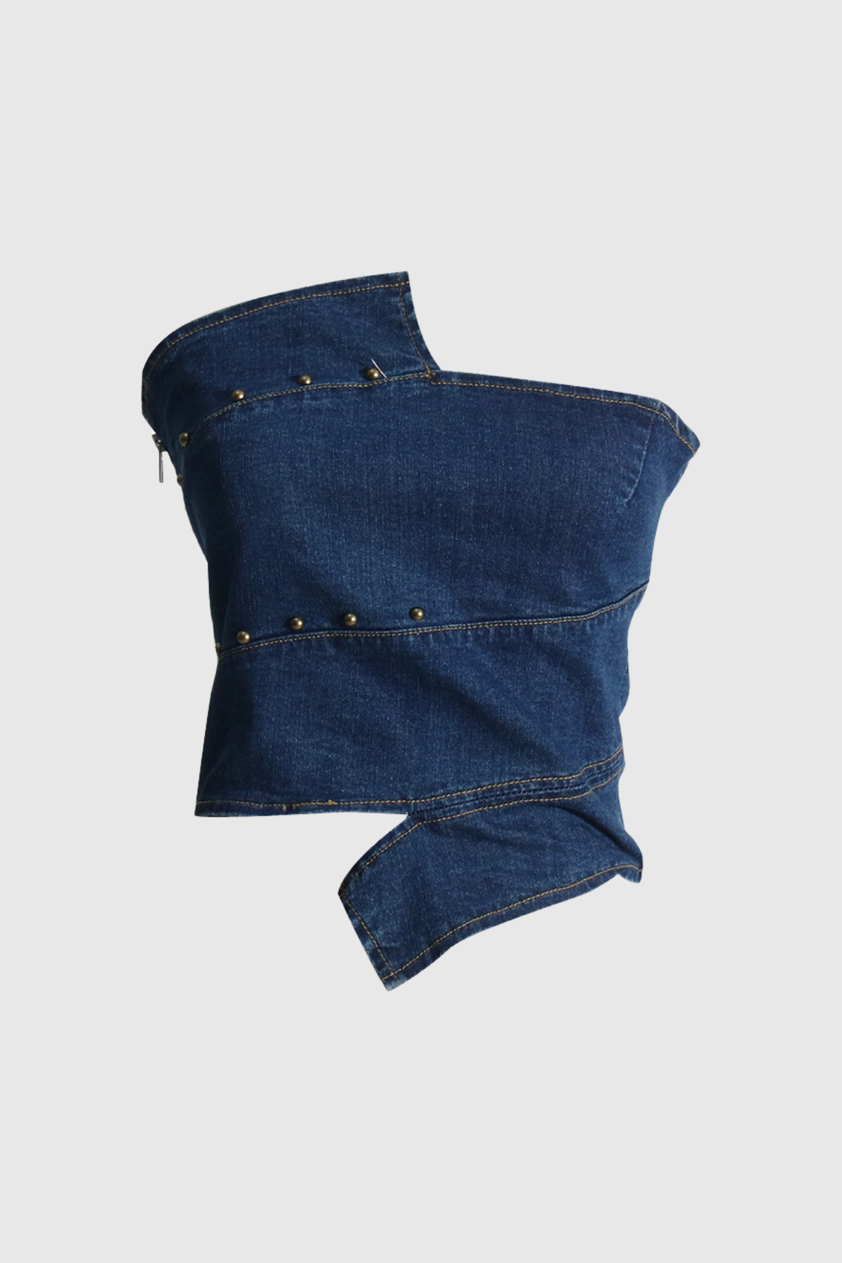 Jayla Düşük Omuzlu Denim Üst