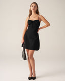 Sueña™ Siyah Dantelli Slip Mini Elbise