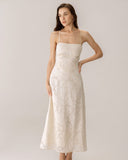 Sueña Kayısı Jakarlı Korse Slip Maxi Elbise