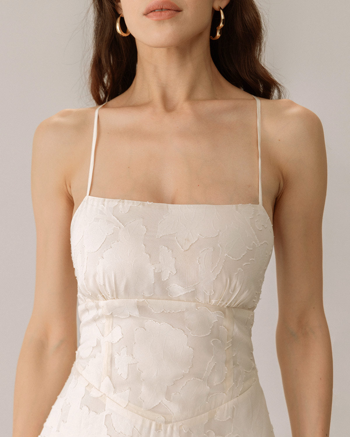 Sueña Kayısı Jakarlı Korse Slip Maxi Elbise