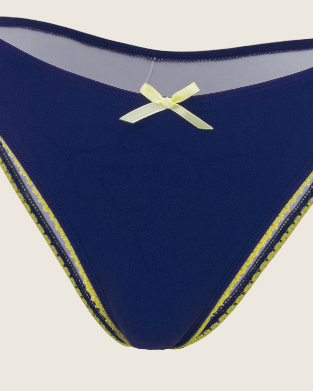 Sueña™ Mavi Dantelli Kontrast Balenli Bikini Takımı