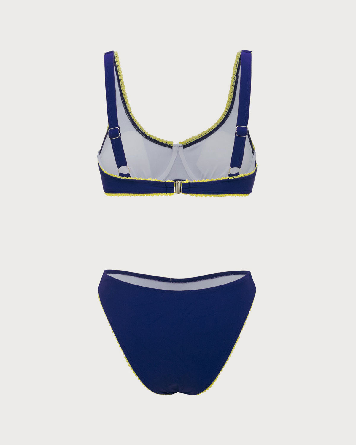 Sueña™ Mavi Dantelli Kontrast Balenli Bikini Takımı