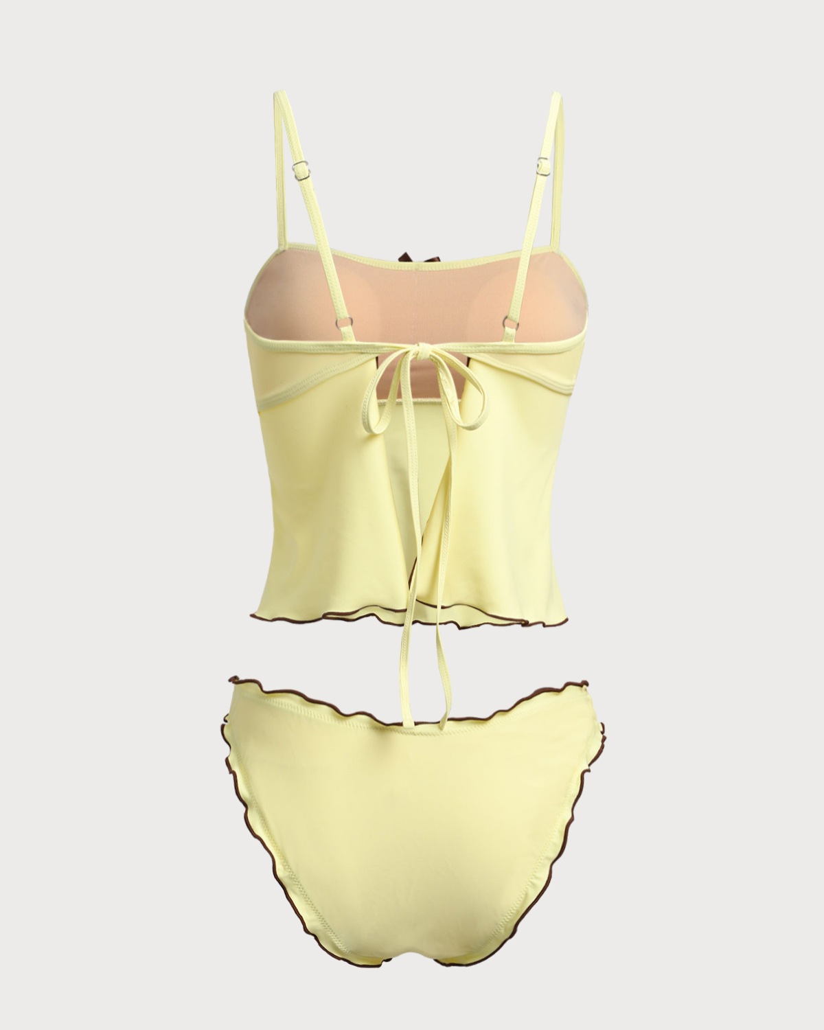 Sueña™ Sarı Kontrastlı Tankini Mayo
