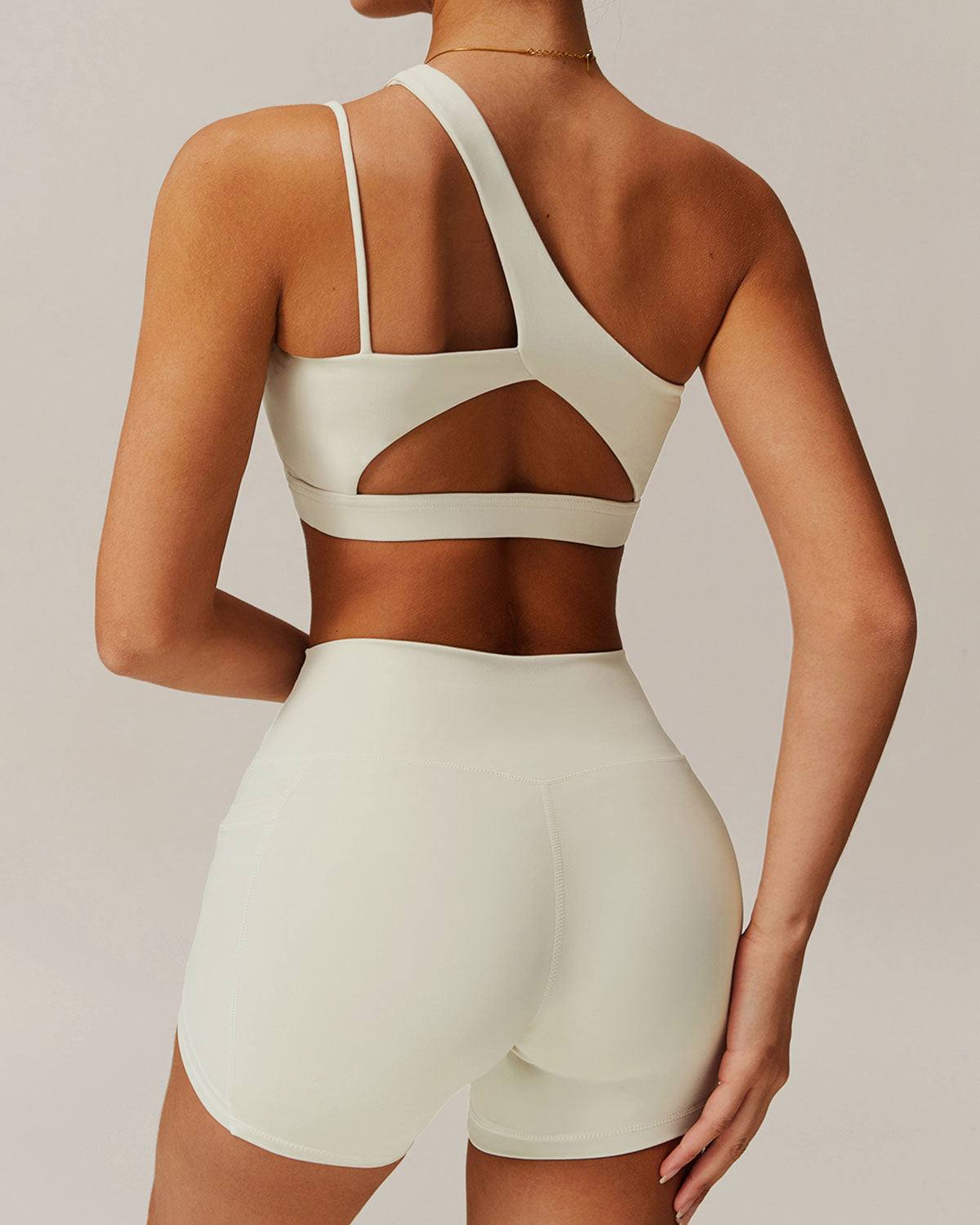 Sueña™ Kayısı Kısa Tek Omuz Yoga Cami Üstü