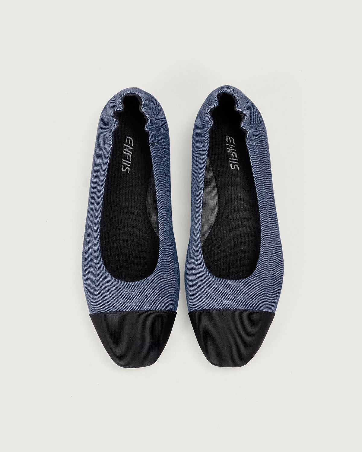 Sueña™ Enfiis Mavi Twill Denim Kare Burunlu Babet