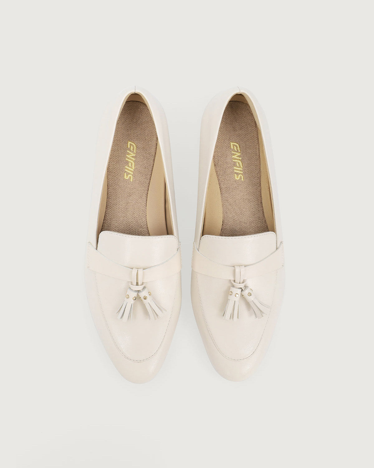Sueña™ Enfiis Kırık Beyaz Loafer Babet