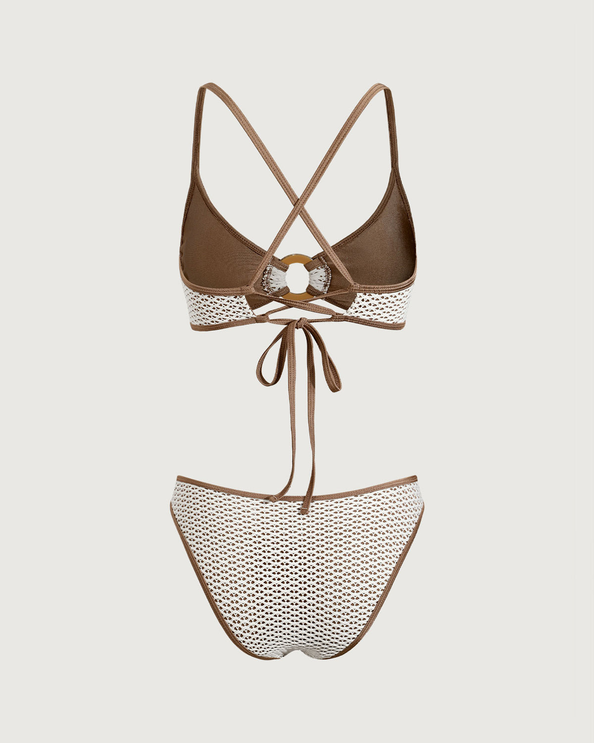 Sueña™ Kahverengi Kontrast O-Ringli Bikini Seti