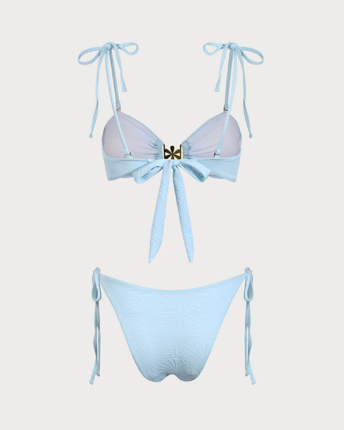 Sueña Mavi Dokulu Büzgülü Bikini Takımı
